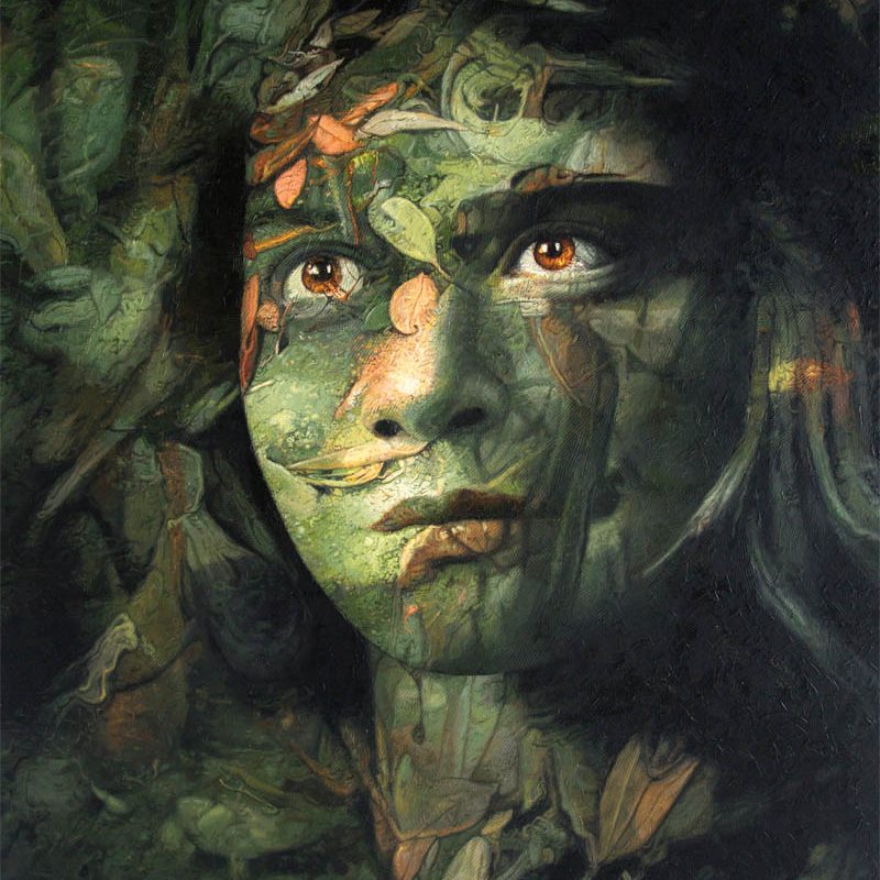Flicker, 40" x 32", Oil on canvas, 2024