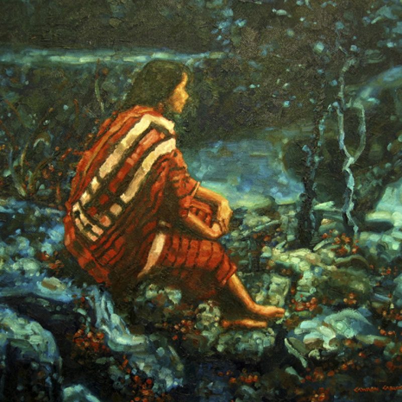 Sikia (Long Wait), 18" x 24", Oil on canvas, 2001